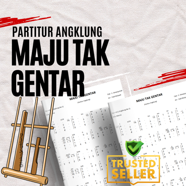 Not Angklung Maju Tak Gentar (Partitur Angklung Maju Tak Gentar) PDF Download